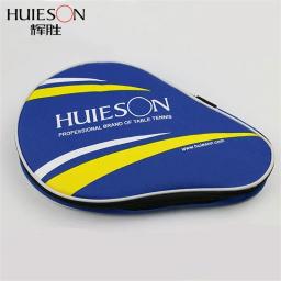 Huison tamanho duplo cabaça forma oxford pano raquete de tênis de mesa caso com zíper bolsa exterior para 2 ping pong paddle e 3 bolas - Image 5