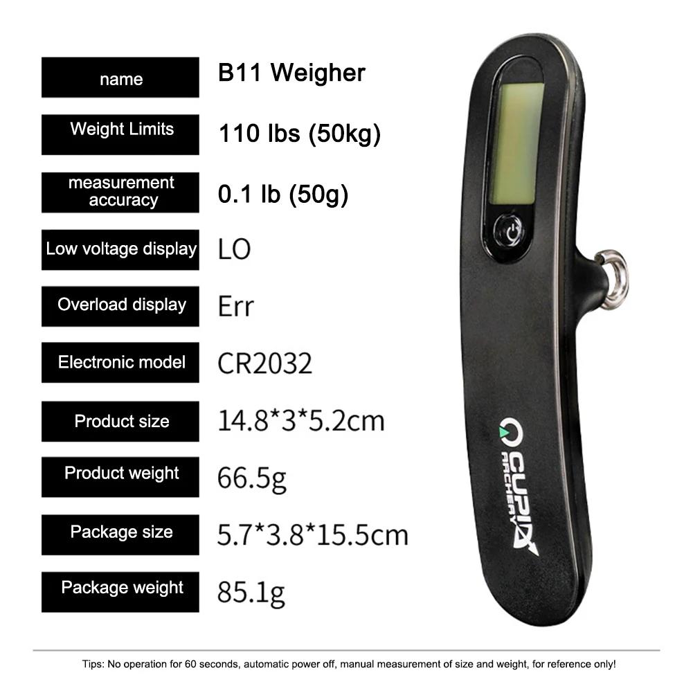 Archery Composto Recurve Bow Scale, Draw Weight, Pesando Ferramenta, Instrumento de Medição, Escala até 110lbs, Dinamômetro, Instrumento de Medição - Image 1