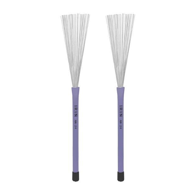 Escova Retrátil de Fio de Aço Irin in-24 para Cajon e Tambor - Acessórios Profissionais de Percussão