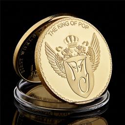 Moeda Comemorativa Banhada a Ouro, Michael Jackson, O Rei do Pop, Moedas Colecionáveis, Presente de Aniversário - Image 2