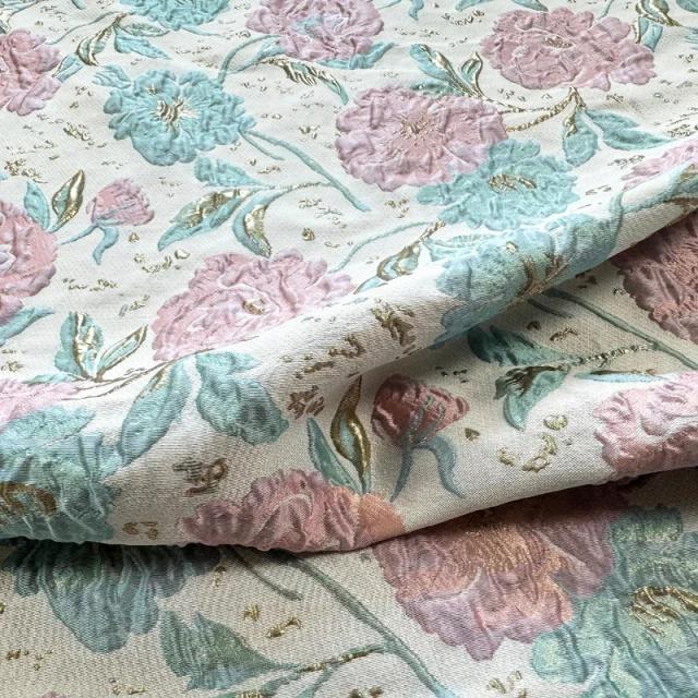 Fio de Metal Jacquard em Poliéster e Nylon para DIY: Material Ideal para Costura de Vestidos e Conjuntos em Atacado por Metro