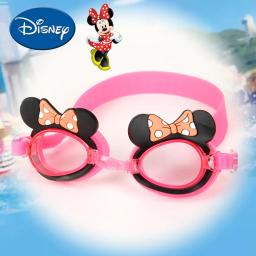 Disney minnie mouse crianças óculos de natação bonito animação criança nadar eyewear anti-nevoeiro menino menina silicone à prova dwaterproof água praia piscina - Image 1