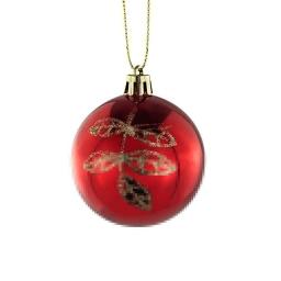 Kit Bolinhas de Enfeite de Natal para Decoração Pendurar 24 Unidades 6cm - Vermelho - Image 3
