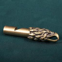 Apito de bronze coppery animais selvagens javali águia leão lobo árbitro ao ar livre assobios chaveiro pingentes decoração 12 zodiac decoração - Image 3