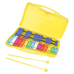 Xilofone de alumínio com caixa amarela para escola, chaves metálicas, resistente ao desgaste, excelente qualidade de instalação, bom acabamento - Image 3