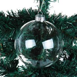 Bolas plásticas fillable transparentes do Natal, pendente pendurado, Shatterproof, DIY, Xmas - Image 1