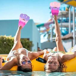 Swim Training Fins Silicone Professional Scuba Diving Fins Short Homens mulheres Snorkel Natação Fins Kids Flippers Equipment Set - Image 5