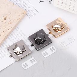 Square Shape Clasp Turn Lock Twist Locks para Mulheres, DIY Bag, Messenger Handbag, Purse Hardware, Bagagem Bags Acessórios, 3.0cm - Image 2