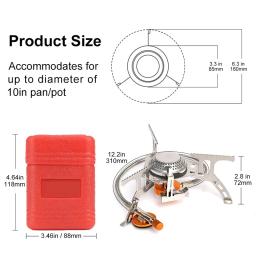 Fogão a gás de acampamento portátil, Fogão dobrável ao ar livre, Equipamento turístico para cozinhar, caminhadas, piquenique, 3500W - Image 4