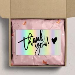 Cartão de visita artesanal com amor, Cartão de agradecimento, Decoração pacote de negócios, Obrigado lindo, Laser Card, 30pcs - Image 1