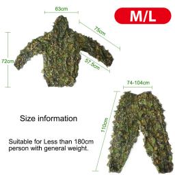 Ghillie Suit Camuflagem Roupas, Jungle Suit, CS Training Leaves Vestuário, Calças de caça, Jaqueta com capuz, Ao ar livre - Image 6