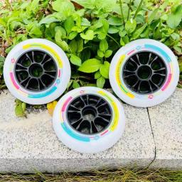 Roda de patins de velocidade inline para pista indoor, bom rebote, boa aderência capacidade pneus PU, alta elástica, 85A, 90mm, 100mm, 110mm - Image 3