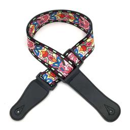 Correia de guitarra de nylon e PU, Correias de impressão coloridas ajustáveis, Bass, Acústico, Acessórios para guitarra elétrica - Image 4