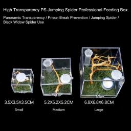 Caixa de alimentação transparente para répteis, terrário para lagarto, recipiente reprodutores para sapo-aranha e escorpião, terrário vivo, 1pc - Image 6