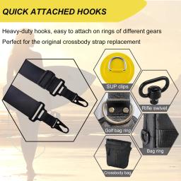 Correia Crossbody de Nylon Pesada Ajustável, Ombro Multiuso com Clipes de Ligação Rápida, Rifle, Caiaque, SUP, Saco de Golfe, Guitarras - Image 4