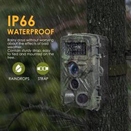 PR3000 Noite Foto Vídeo Tomando Trail Camera, Caça Câmera de Monitoramento Animal, IP66 Impermeável, 34 Luzes Infravermelhas, 36MP, 1080P - Image 2