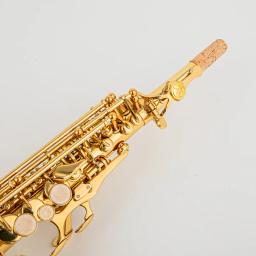 Saxofone soprano com Acessórios para Estojo, Instrumento Musical Profissional, Corpo Liso Dourado Lacado, B-Flat, Feito no Japão, 875EX - Image 3