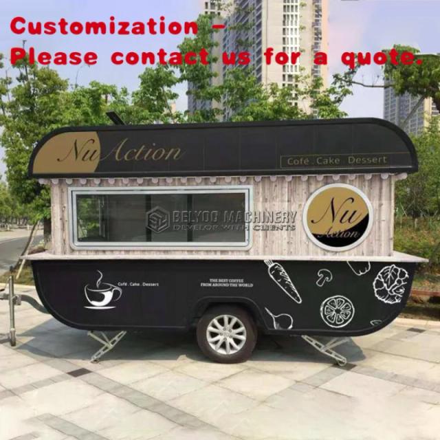 Caminhão de Pizza Quiosque de Comida Rápida Carrinho de Cozinha Barra Móvel Cafeteria Móvel Tamanho Personalizado