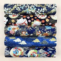 Tecido de algodão impresso para costura DIY, Handmade Doll Clothes, Dress Fabric, Scrapbooking Quilting Craft, 5pcs - Image 5