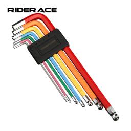 7 pçs bicicleta hex ferramenta mtb kit de ferramentas reparo da bicicleta estrada colorido hexágono chave plana bola abertura chave 1.5/2/2.5/3/4/5/6mm - Image 1