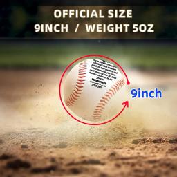 Softball De Beisebol Branco Para Crianças, Treinamento De Hardball, Bolas Artesanais, Produtos De Fitness, Jogo De Equipe De Prática, Segurança, 7.2 ", 9" - Image 2