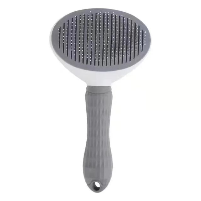 Pente de Aço Inoxidável para Depilação de Cães e Gatos com Limpeza Flutuante dos Pelos e Cuidados com a Pele