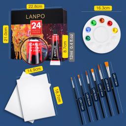 Conjunto De Tinta Acrílica Para Vestuário De Tecido, Pigmentos Ricos Para Artistas, Tubo 12ml, 12 24 Cores - Image 6