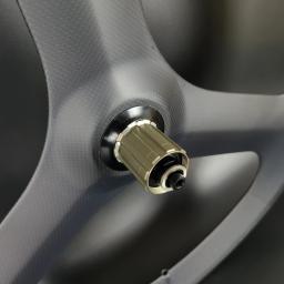 700c 3 raios de carbono rodado 70mm profundidade 23mm largura engrenagem fixa/cubo de estrada para pista/estrada de corrida bicicleta tri raios rodas de bicicleta - Image 5