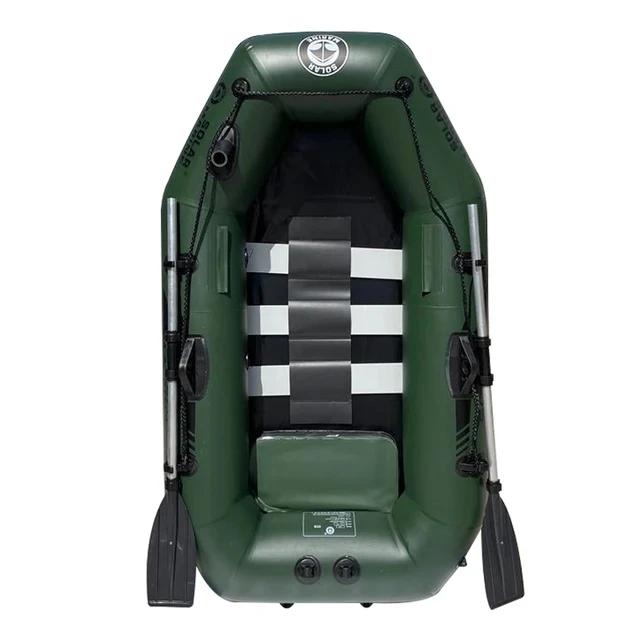 Barco Inflável Solar Marine: Canoa de Pesca Portátil para 1 Pessoa com Suporte para Vara de Pesca