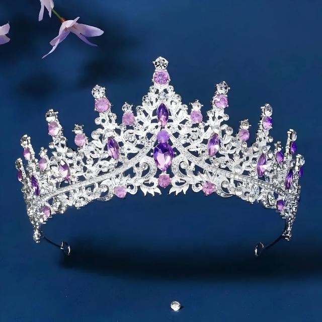 Tiara de Luxo com Strass para Festa e Casamento - Coroa Feminina Elegante
