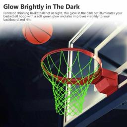 Fluorescente Basquete Net, Acessórios Esportivos Padrão, Aro Noturno, Verde, V2G4 - Image 6