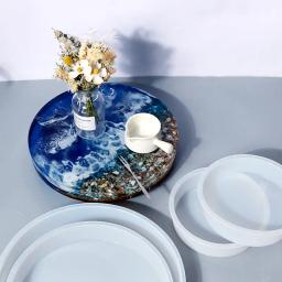 Grande Rodada Silicone Mesa Molde, Handmade Rio Mesa, Molde de Resina Epóxi UV, Gesso Concreto Coaster, DIY Artesanato Moldes, Home Decor - Image 5