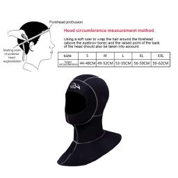 Chapéu de natação de neoprene com ombro para homens e mulheres, Capuz de mergulho, Traje para natação e mergulho, 3mm - Image 6