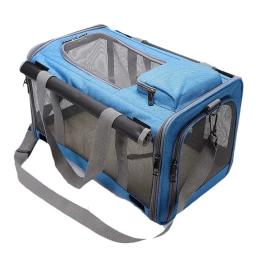 1pc grande sacos de gato portátil saco de transporte do cão malha respirável dobrável bolsa companhia aérea aprovado saco de viagem para animais de estimação saco de transporte gatinho - Image 4