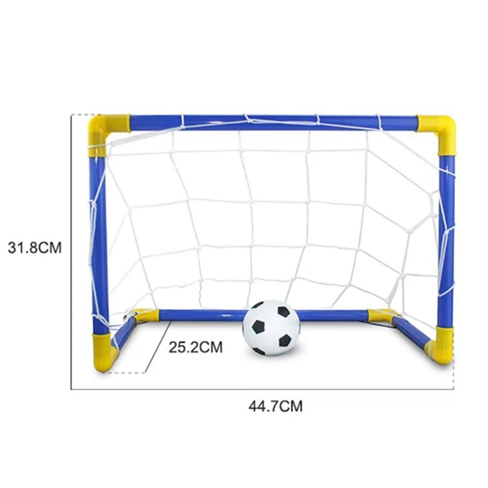 Dobrável Mini Futebol Goal para Crianças, Brinquedos Esportivos, Futebol Post Frame Set, Equipamento de Treinamento Indoor e Outdoor - Image 1