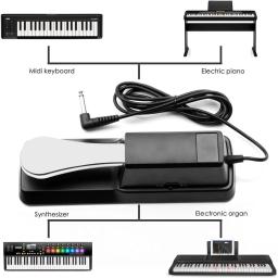 Sustain Pedal com cabo Piano Teclado Sustain Damper Pedal para Roland Korg Piano Elétrico Órgão Sintetizador Eletrônico - Image 6