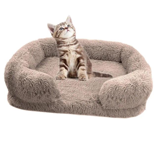 Sofá-Cama Ortopédico Cozy Plush para Pets com Capa Fluffy e Lavável - Conforto e Estilo para seu Bichinho