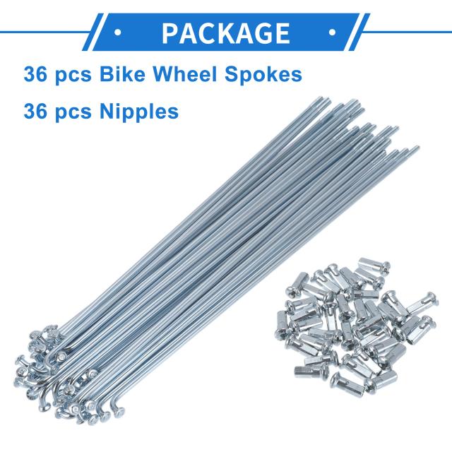 X Autohaux Raios para Bicicleta Aço Carbono Galvanizado 12g Prata