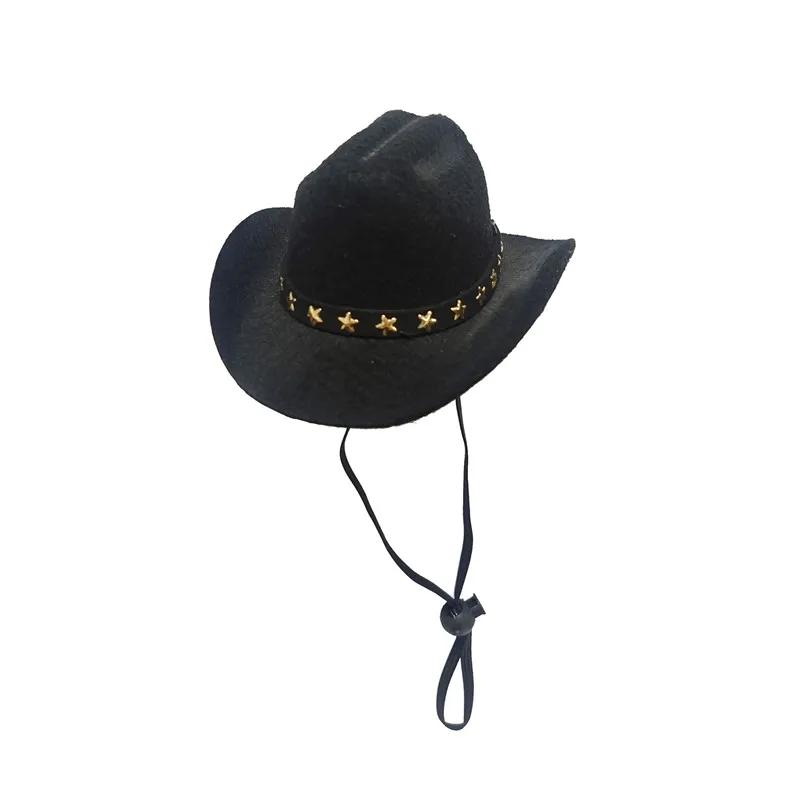 Chapéu de cowboy ajustável para animais de estimação, traje top, headwear gato, tampas de sol, suprimentos para cães pequenos e médios - Image 1