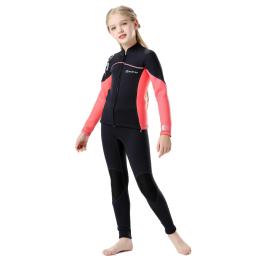 Fato de mergulho em neoprene infantil completo, maiô profissional de 2 peças para natação, surf e praia, mantém-se quente, 2,5mm - Image 2