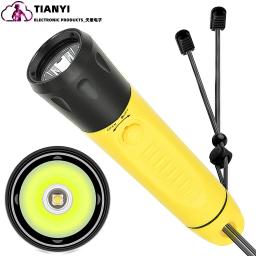 Longa lanterna de mergulho, iluminação submersível à noite, luz submersível à prova d'água, luz forte, foco L2, plástico - Image 1