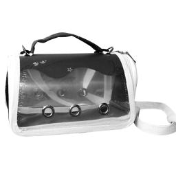 Bolsa transportadora para animais estimação, projetada transparente, com alimentação poleiro, dobrável, universal, - Image 1