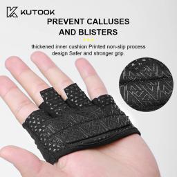 KUTOOK-Luvas Esportivas de Fitness para Treinamento, Halterofilismo, Treino, Luvas Parciais Duráveis com Almofada para Exercício, Acessórios de Ginástica - Image 2