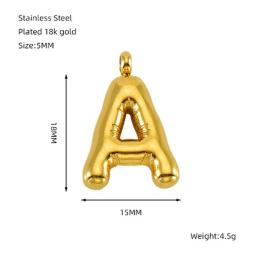 CARLIDANA-Pingente Letras Iniciais para Fazer Jóias DIY, 26 Colar Alfabeto, Aço Titânio, Acessórios - Image 6