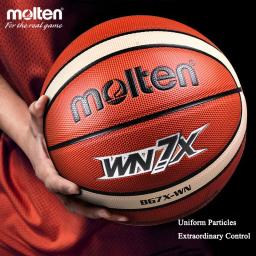 Bola de basquete de couro fundido PU, antiderrapante, resistente ao desgaste, oficial, esportes de equipe, interior, ao ar livre, jogo, treinamento, original, BGX-7WN - Image 5