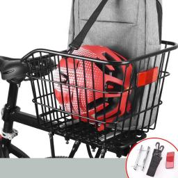 Cesta de Carga Traseira de Metal para Bicicleta, Acessório Universal, Cremalheira de Carga, Grande Capacidade, Durável, Bicicleta sem Tampa - Image 2