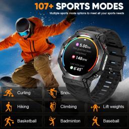 Lige gps relógio inteligente premium militar bluetooth chamada esportes ao ar livre 3atm à prova dwaterproof água amoled 1.39 Polegada tela novo smartwatch masculino - Image 3