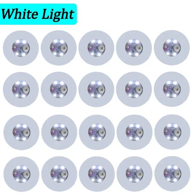 Adesivos Luminosos para Copos LED - 20 Peças, 6cm, Ideal para Festas, Casamentos, KTV e Decoração de Bar