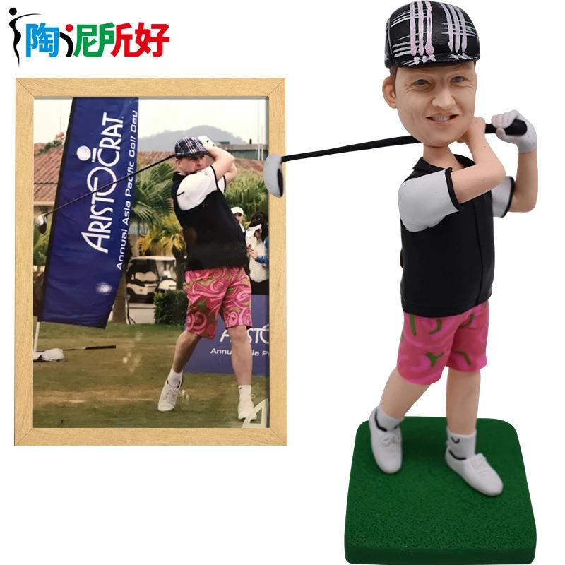 Bonecas de argila bobbleheads personalizadas, estátua de escultura personalizada, presente de natal feito à mão para homem, personalização de foto 3d estatueta real - Image 1