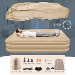 Cama de ar dupla com bomba elétrica embutida, colchões de cama infláveis, colchão de ar inflável elevado para acampamento em casa - Image 4
